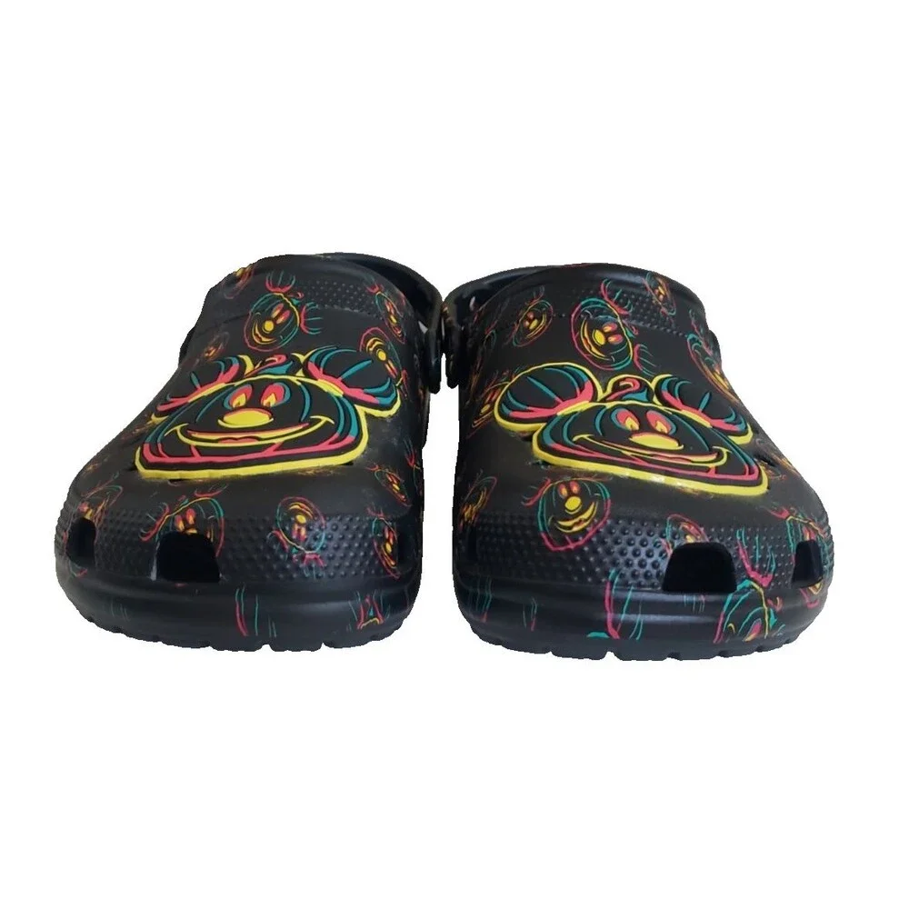 Disney Parks 2023 Glow Halloween Mickey Mouse Pumpkin Adult Clogs Crocs M7/W 9